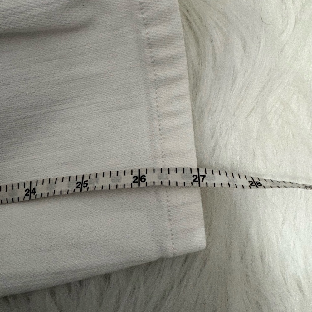 Anthropologie Pilcro High Rise Skinny White Jeans Crotchet Stripes - Picture 6 of 6